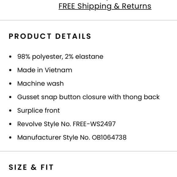 NWT Free People Turnt Bodysuit in Black- Small - Picture 16 of 16